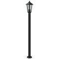 Lampadaires d'extérieur 3 pcs noir 120 cm acier inoxydable