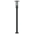 Lampadaire d'extérieur noir 100 cm acier inoxydable