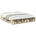 Cadre de lit sans matelas chêne sonoma 200x200 cm
