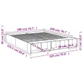 Cadre de lit sans matelas chêne sonoma 200x200 cm