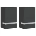 Appliques murales d'extérieur 2 pcs noir acier inoxydable