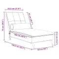Chaise longue de massage avec traversin gris foncé velours
