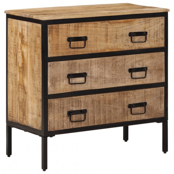 Buffet 70x35x70 cm bois de manguier brut massif