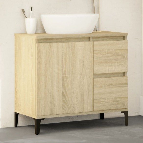 Armoire salle de bain chêne sonoma 65x33x60 cm