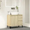 Armoire salle de bain chêne sonoma 65x33x60 cm
