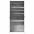 Armoire à chaussures Gris béton 80x39x178 cm Bois d'ingénierie