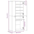 Armoire à chaussures Gris béton 80x39x178 cm Bois d'ingénierie