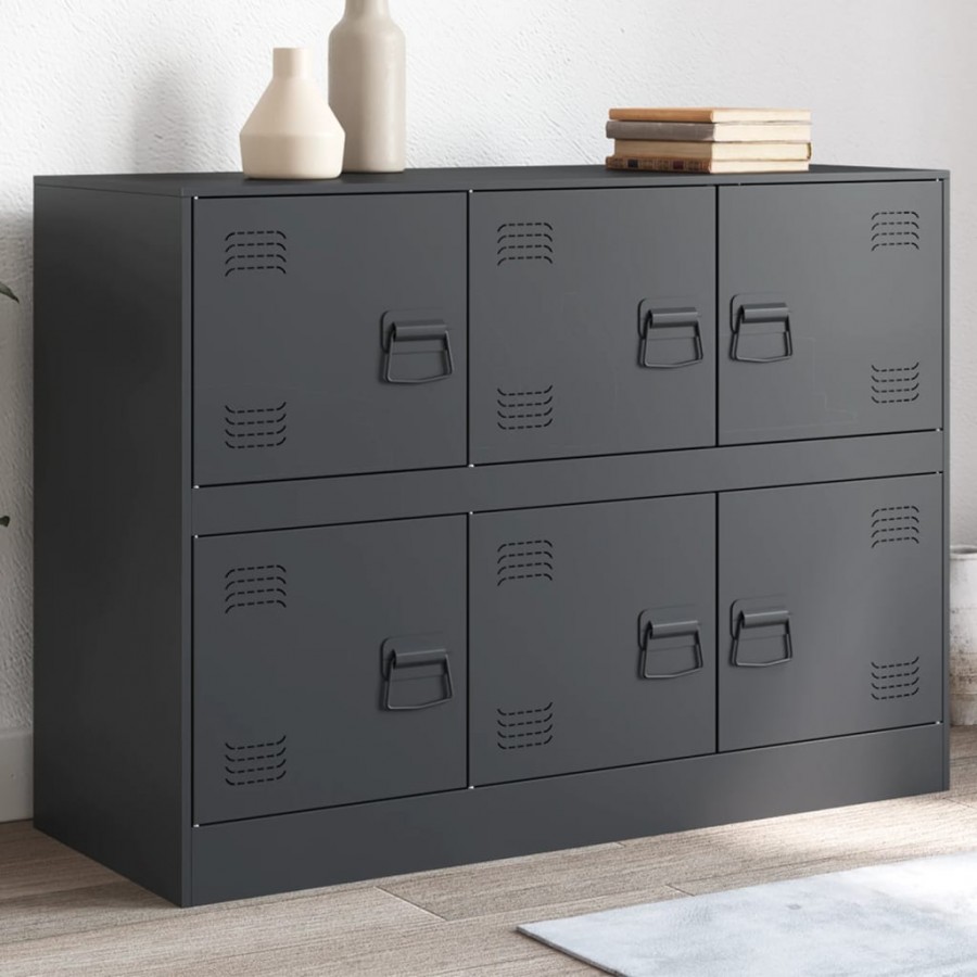 Buffet anthracite 99x39x73 cm acier