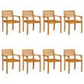 Chaises de jardin lot de 8 59x55x85 bois massif d'acacia
