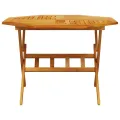 Table pliable de jardin Ø110x75 cm bois d'acacia solide
