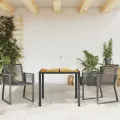 Chaises de jardin lot de 2 Noir Résine tressée