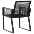 Chaises de jardin lot de 2 Noir Résine tressée