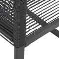 Chaises de jardin lot de 2 Noir Résine tressée