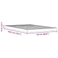 Cadre de lit sans matelas cire marron 120x190cm bois pin massif