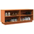 Armoire à chaussures cire marron 110x34x45 cm bois pin massif