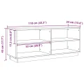 Armoire à chaussures cire marron 110x34x45 cm bois pin massif