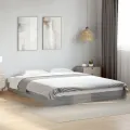 Cadre de lit sans matelas sonoma gris 160x200cm bois ingénierie