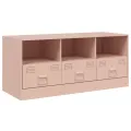 Meuble TV rose 99x39x44 cm acier