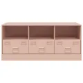 Meuble TV rose 99x39x44 cm acier