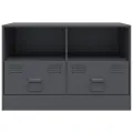 Meuble TV anthracite 67x39x44 cm acier
