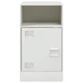 Tables de chevet 2 pcs blanc 34,5x39x62 cm acier