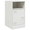 Tables de chevet 2 pcs blanc 34,5x39x62 cm acier