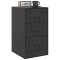 Tables de chevet 2 pcs noir 34,5x39x62 cm acier