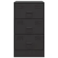 Tables de chevet 2 pcs noir 34,5x39x62 cm acier