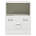 Tables de chevet 2 pcs blanc 34,5x39x44 cm acier
