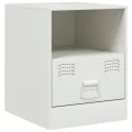 Tables de chevet 2 pcs blanc 34,5x39x44 cm acier