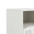 Tables de chevet 2 pcs blanc 34,5x39x44 cm acier