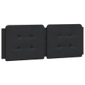 Lit avec matelas noir 120x200 cm similicuir