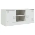 Meuble TV blanc 99x39x44 cm acier