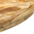 Table à dîner Ø150x76 cm bois de manguier massif brut