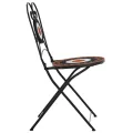 Chaises de bistro pliables lot de 2 terre cuite blanc céramique