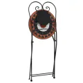 Chaises de bistro pliables lot de 2 terre cuite blanc céramique