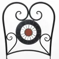 Chaises de bistro pliables lot de 2 terre cuite blanc céramique