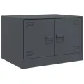 Table basse anthracite 67x50x44 cm acier