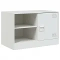 Meuble TV blanc 67x39x44 cm acier