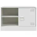 Meuble TV blanc 67x39x44 cm acier