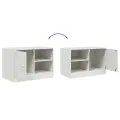 Meuble TV blanc 67x39x44 cm acier