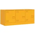 Meuble TV jaune moutarde 99x39x44 cm acier