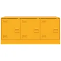 Meuble TV jaune moutarde 99x39x44 cm acier