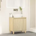 Meuble d'évier chêne sonoma 58x33x60 cm bois d'ingénierie