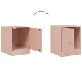 Tables de chevet 2 pcs rose 34,5x39x44 cm acier