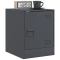 Tables de chevet 2 pcs anthracite 34,5x39x44 cm acier