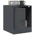 Tables de chevet 2 pcs anthracite 34,5x39x44 cm acier