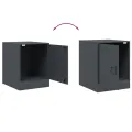 Tables de chevet 2 pcs anthracite 34,5x39x44 cm acier