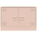 Meuble TV rose 67x39x44 cm acier