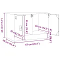Meuble TV rose 67x39x44 cm acier